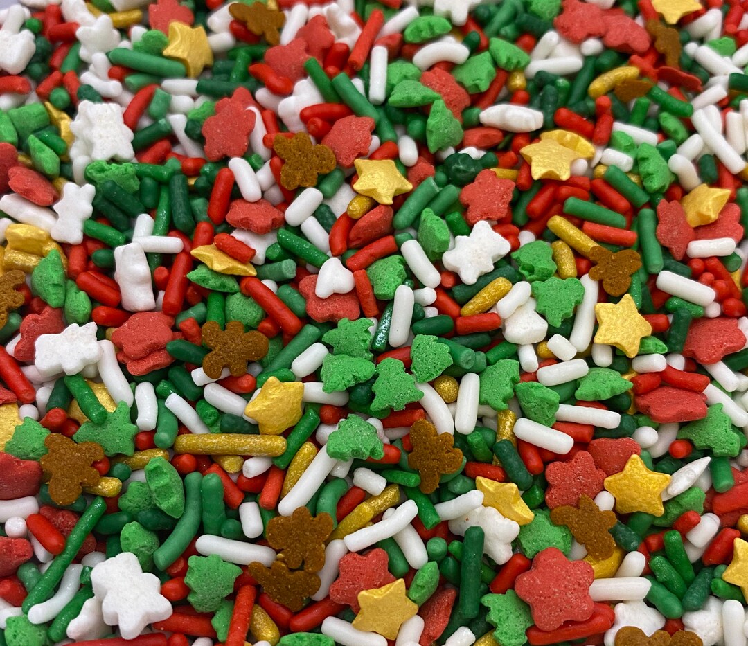 A Merry Christmas Mix Edible Sprinkle Mix Etsy