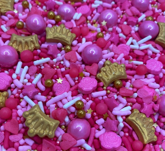 Pink Princess Edible Sprinkle Mix Etsy
