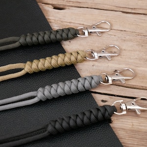 Custom Paracord ID Lanyard With Breakaway Clasp With Free Next Day Shipping! (With Bonus ID Holder) | Snake Knot lanyard | 40+ Colors