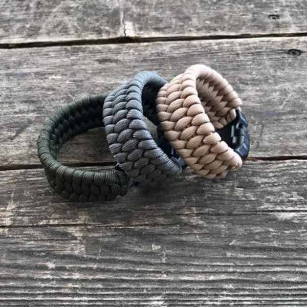 4 In 1 Trilobite Survival Bracelet | Paracord Bracelet | With Whistle, Compass, Flint and Steel | 40 Colors To Choose From