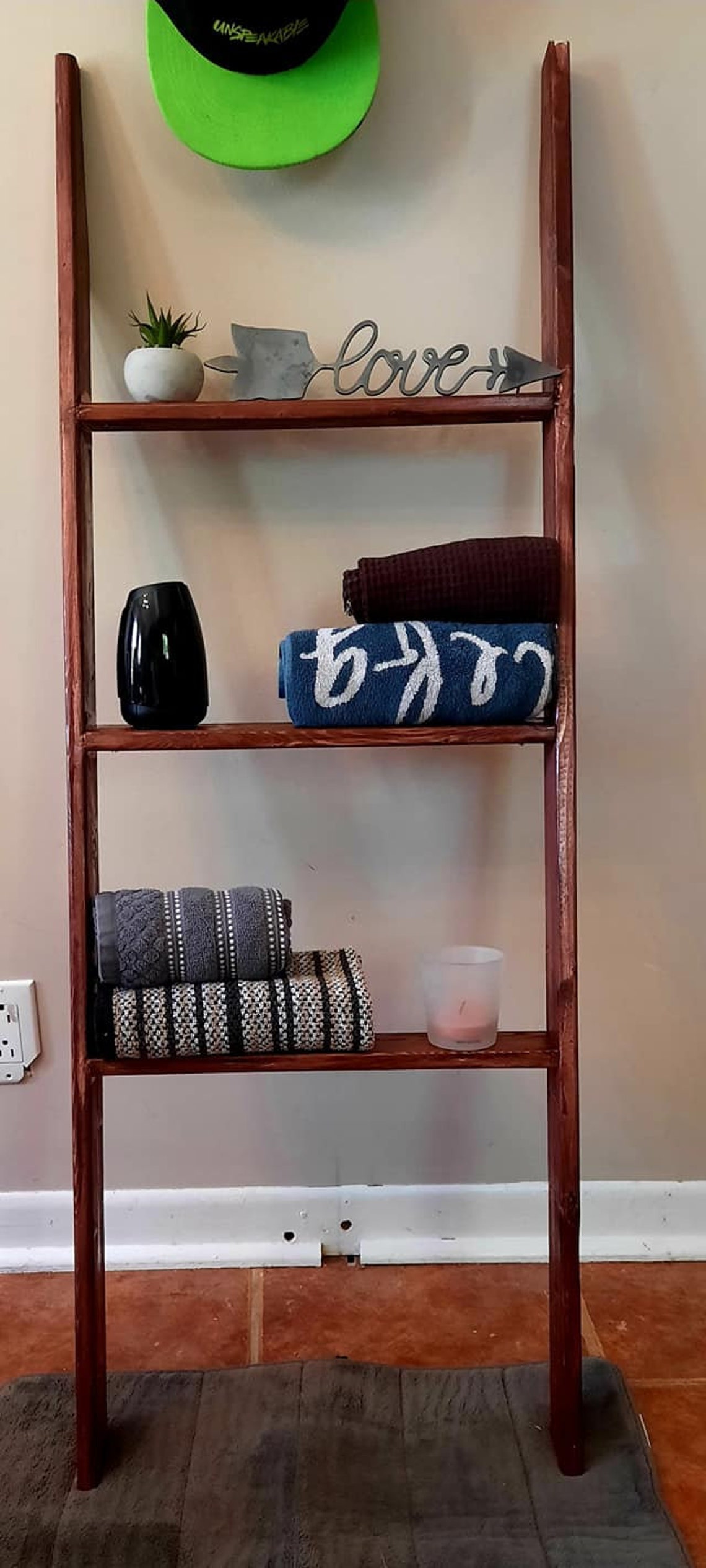 Ladder Style Towel Rack/Shelf Etsy
