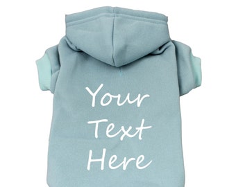 Baby Blue Personalized Dog Hoodie - Light Blue Custom Dog Sweatshirt - Blue Blank Dog Apparel  Blue  Dog clothes - Dog Coat Blank Dog Hoodie