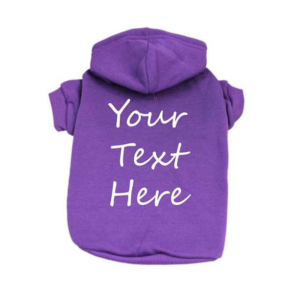 Purple Personalized Dog Hoodie - Purple Custom Dog Sweatshirt - Purple Dog Apparel - Grape Purple Dog clothes - Poochie Tees - Purple Dog