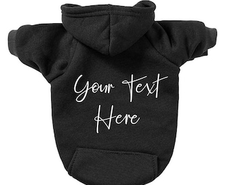 BLACK PET DOG Hoodie - Personalized Dog Hoodie - Customize your Doggies Sweatshirt - Dog Apparel Dog clothes - Cat Hoodie - Poochie Tees