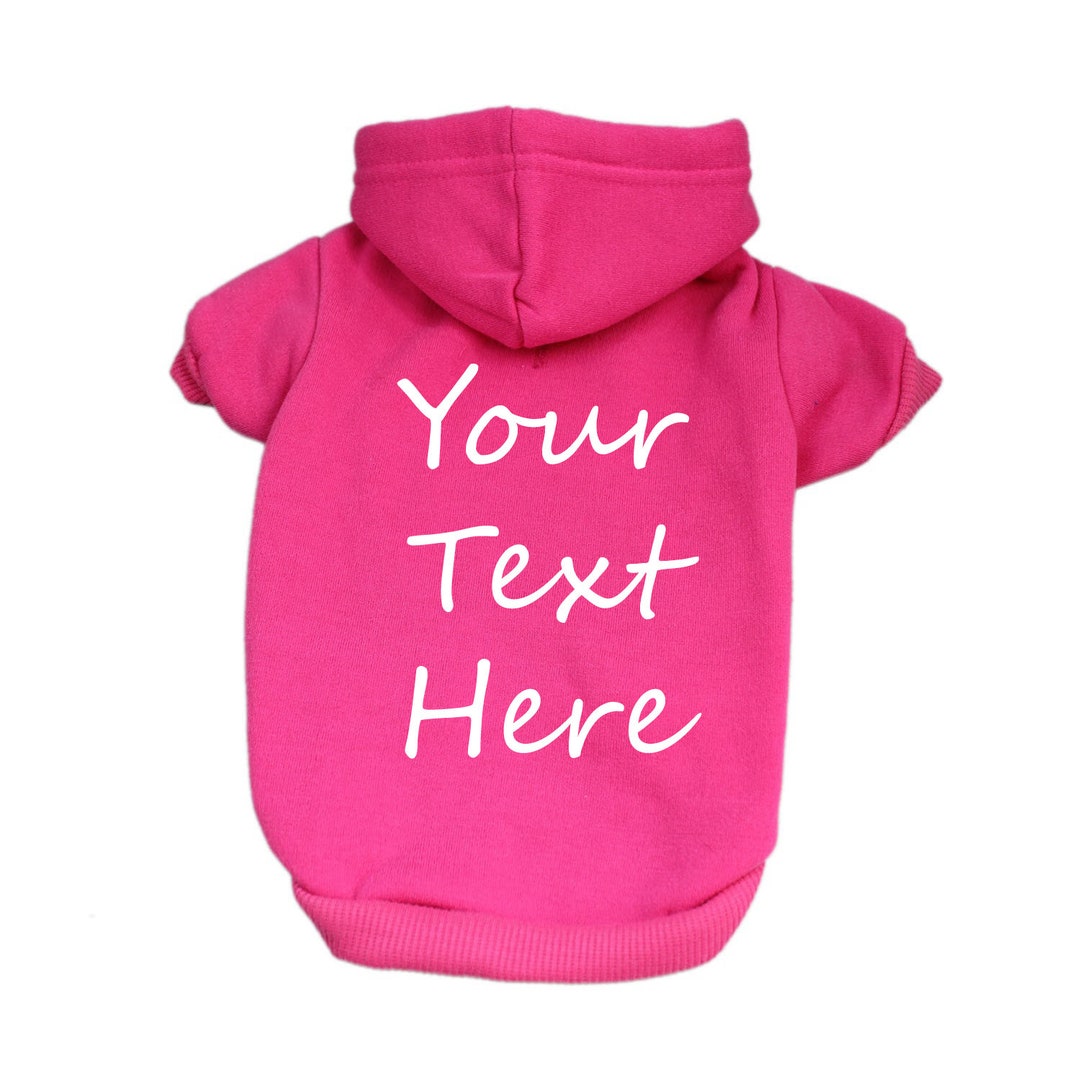 Hot Pink Personalized Dog Hoodie Passion Pink Custom Dog - Etsy