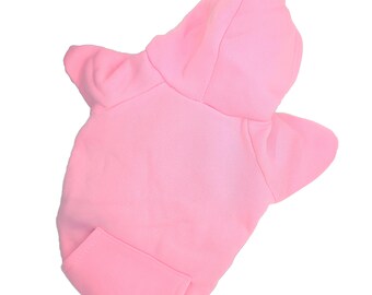 Pink Blank Dog Hoodie for Customization - Baby Pink Blank Dog Sweatshirt for Personalizing - Pink Dog Apparel Dog clothes - Pink Dog Hoodie