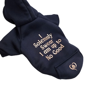 ZWARTE PET-HOND-hoody - gepersonaliseerde hondenhoodie - pas je hondensweater aan - hondenkleding Hondenkleding - kattenhoodie - Poochie-T-shirts