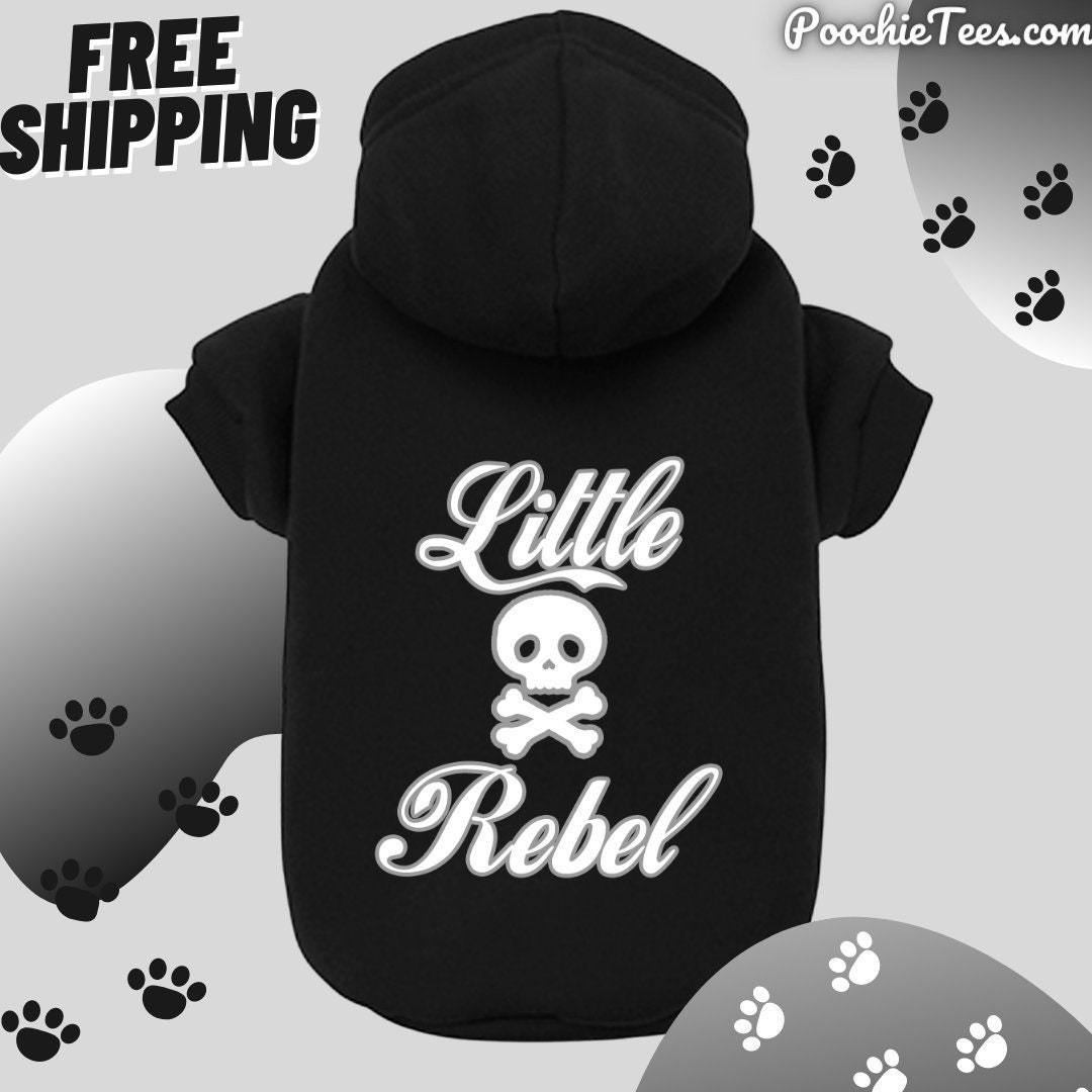 BLACK DOG HOODIE Black Custom Dog Sweatshirt Black Dog Clothing Dog