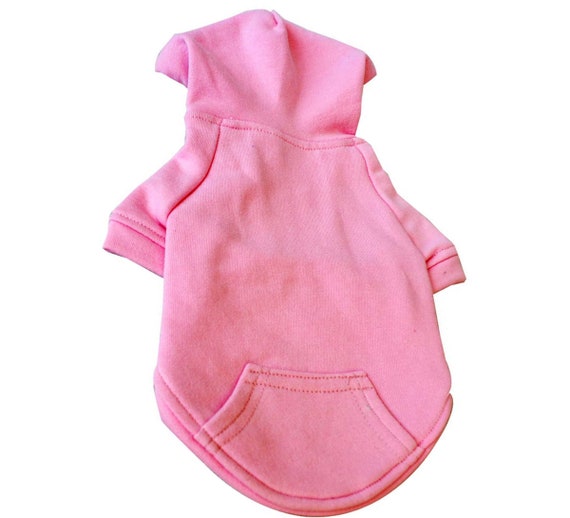 PINK Dog Hoodie Baby Pink Dog Sweatshirt Light Pink Dog Apparel Dog Clothes Dog Coat Blank Dog Hoodies Poochie Tees Etsy Canada