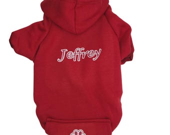 Personalized Maroon Dog Hoodie – Custom Cotton-Poly Blend Sweatshirt