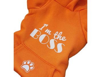 Personalized Orange Dog Hoodie – Custom Cotton Blend Fleece-Lined Sweatshirt