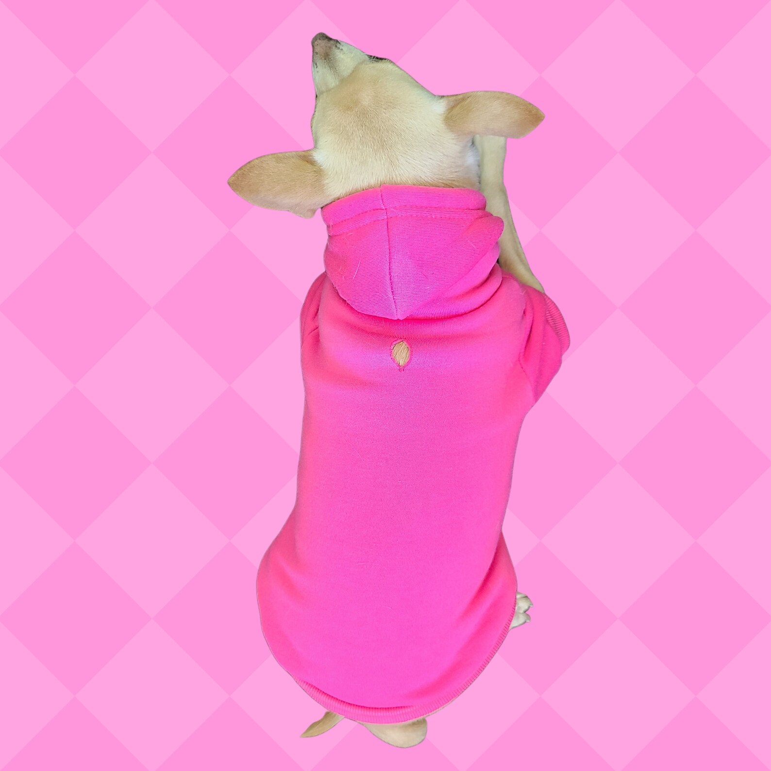 Hot Pink Personalized Dog Hoodie Passion Pink Custom Dog Etsy