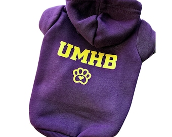 Personalized Purple Dog Hoodie – Custom Cotton Blend Sweatshirt