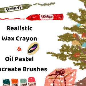 Realistic Oil Pastel & Wax Crayons Procreate Brushes| Pressure Sensitive| High Quality| Instant Download