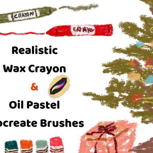 Realistic Oil Pastel & Wax Crayons Procreate Brushes| Pressure Sensitive| High Quality| Instant Download