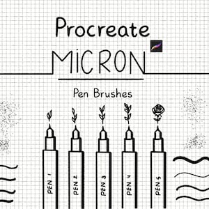 Procreate Micron Pen and Stipple Brushes | Inking Brushes| Instant Download