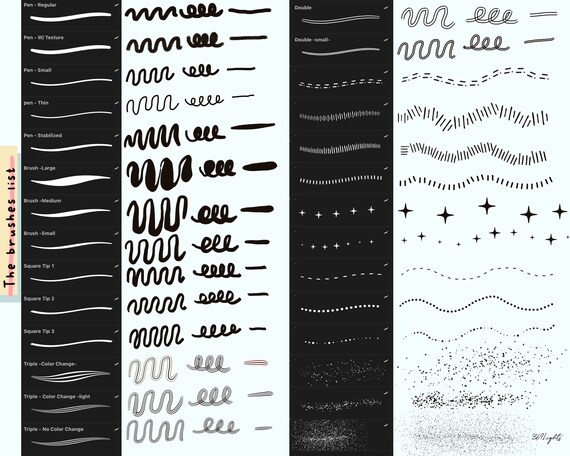 Procreate Doodle Pen Pattern Brushes Procreate Fine Line