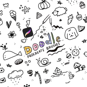 Procreate Doodle Pen & Musterbürsten | Procreate Pinselstriche | Glatte Micron-Stifte | Sofort Download