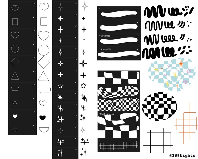 50 Cartoon Procreate Stamps & Brushes Instant Download - Etsy