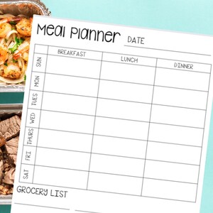 Weekly Meal Planner & Grocery List