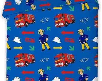 Fireman bedding | Etsy Fireman Sam Fire Truck Single Duvet