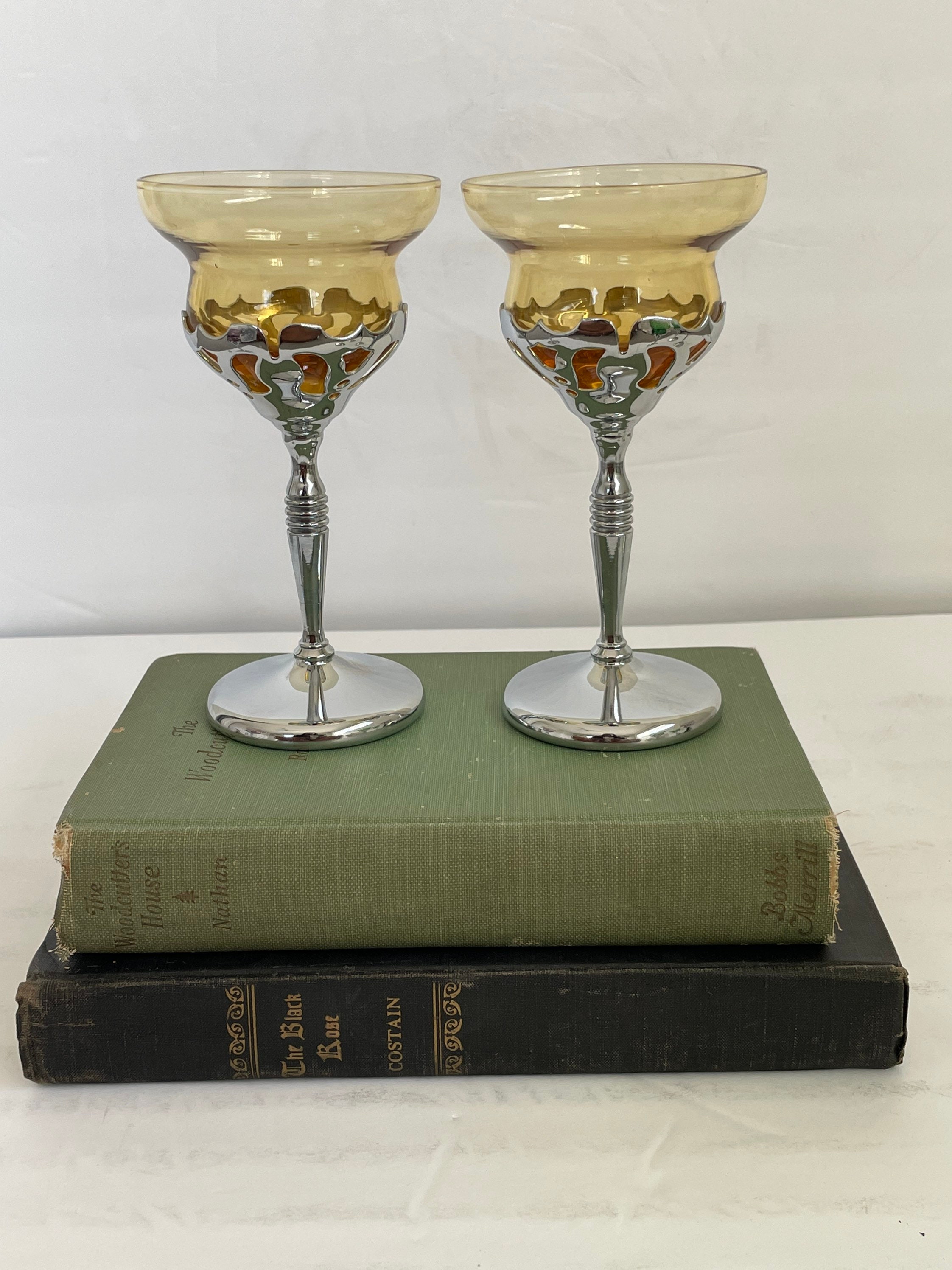 Vintage Art Deco Farberware Chrome Wine Coridal Cocktails