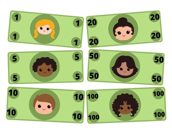 Play Money, Pretend Money, Play Cash, Play Coins, Creative Play, Learning Play, Counting Money, Play Store, Digital Download