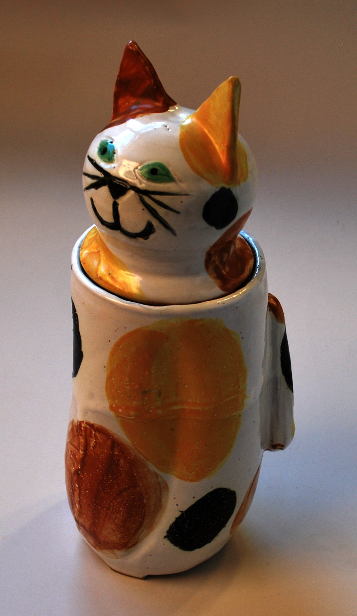 Calico Cat Jar Etsy