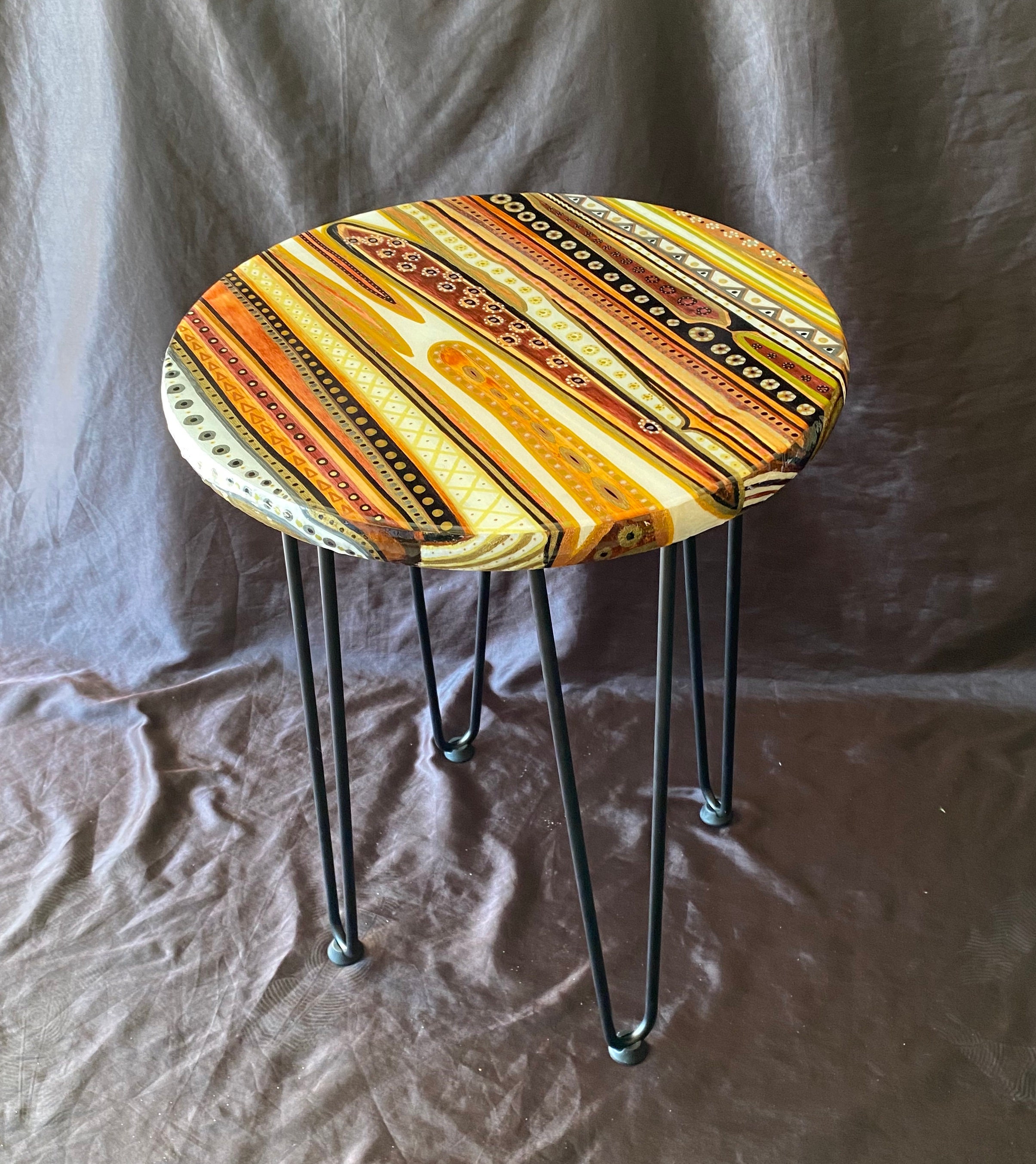 Hand made custom table. Hand painted and assembled by the Etsy