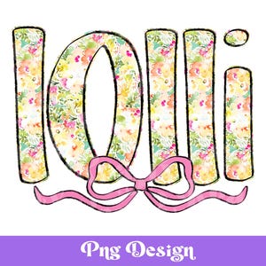 Design PNG de pirulito, desenhado à mão, com letras feitas à mão, verão, primavera, aquarela floral elegante
