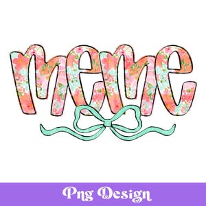 Conception PNG Preppy Meme, lettres Doodle lumineuses, sublimation, conception DTF, POD, aquarelle florale, dessiné à la main, lettrage à la main, été