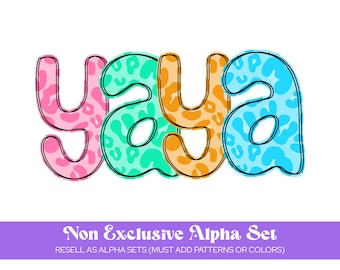 Non Exclusive Alpha Sets, Sell Your Own, Commercial Use, Limited, DIY, Make Your Own, Alphabet Sublimation Letters, Hand Drawn
