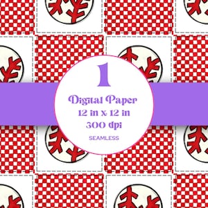 May include: Digital paper featuring a seamless pattern of red snowflakes on a white background with a red and white checkered pattern. The paper is 12 inches by 12 inches and 300 dpi.
