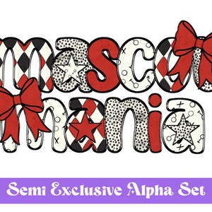 Conjuntos Alfa Semi Exclusivos, Venda o Seu Próprio, Uso Comercial, Limitado, Faça Você Mesmo, Letras do Alfabeto Sublimadas, Desenhadas à Mão, Laço Coquete, Estrela Preppy