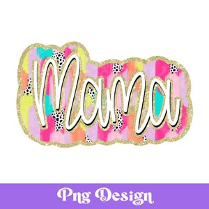 Conception PNG sublimation maman, lettres lumineuses de griffonnage, chemise de fête des mères, vie de maman, DTF, transfert d'impression d'écran, POD, dessiné à la main