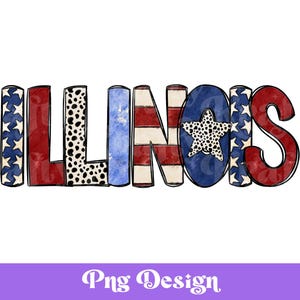 Illinois Dalmatische stippen png, sublimatie ontwerpen, 4 juli clipart, Amerikaans, patriottisch, staat shirtontwerp