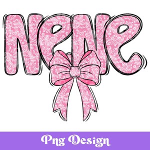 Bloemen Nene Lace Coquette Bow PNG, Rose Lace, Shirt Design, Sublimatie, Floral Lace PNG, Moederdag, Lente, Chinoiserie