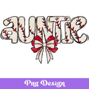 Tante Baseball Png, Sublimations-Designs, Sport Clipart, Kokette Schleife, Spieltag, Png-Shirt Design, Preppy Baseball Tante