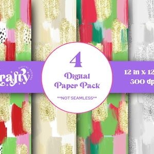 Hand Drawn Brush Stroke Background: Christmas Glitter (Digital Paper)