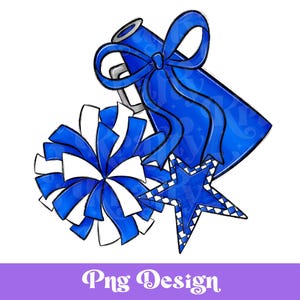 Cheer PNG, shirtontwerp, sublimatie png, POD, handgetekend, wedstrijddag, flirtstrik, geruite sterren, megafoon, pompom, cheerleader