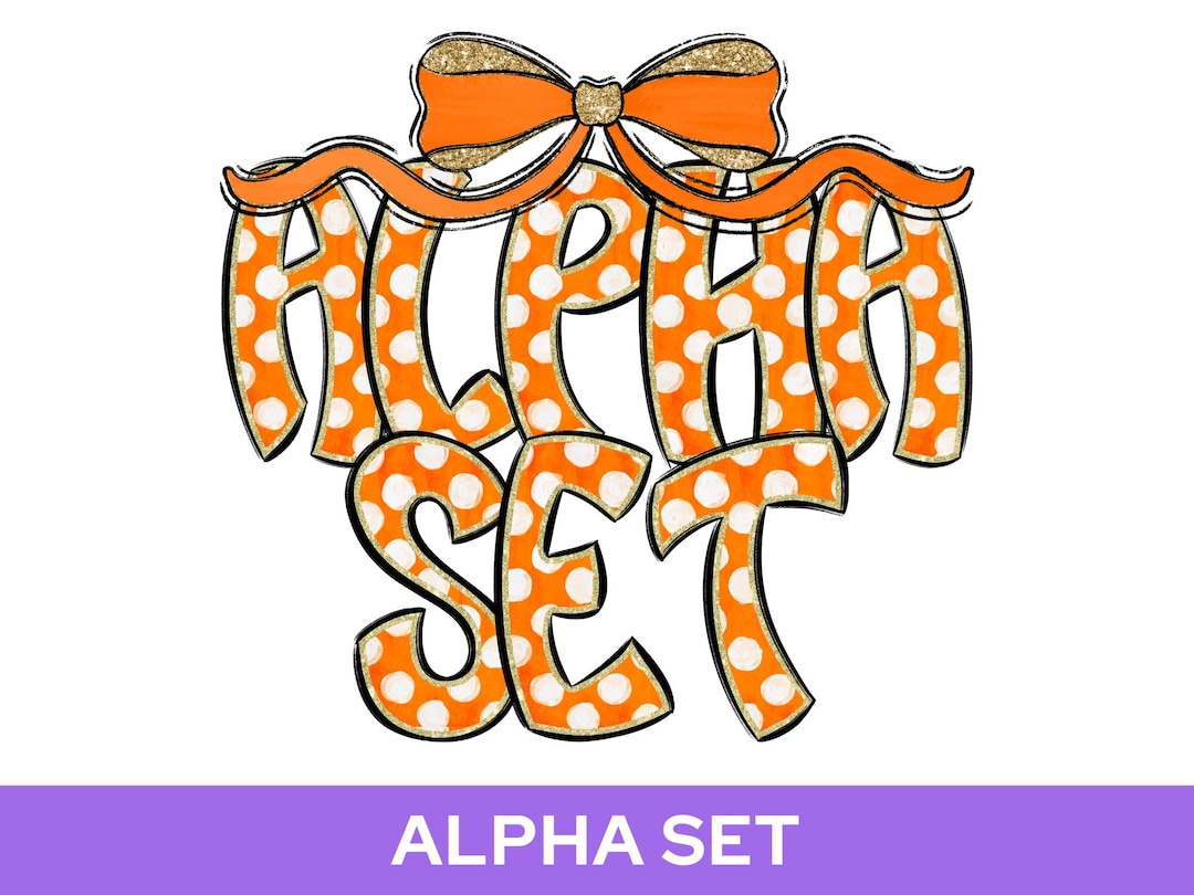 Polka Dot Alpha Set PNG Bundle, Digital Alphabet Letters, Sublimation ...