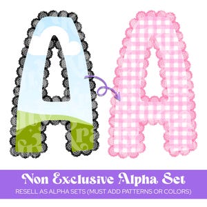 Cadres en dentelle alpha-toile : ensemble de lettres alphabet griffonnage PNG
