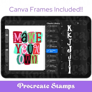Sellos de pincel Ransom Alpha para Procreate: dibujados a mano, uso comercial, papel rasgado