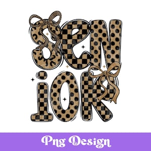 Senior flirtstrik PNG, sublimatie, geruit, luipaardprint, stippen, gestapeld, preppy girly, terug naar school, middelbare school, universiteit