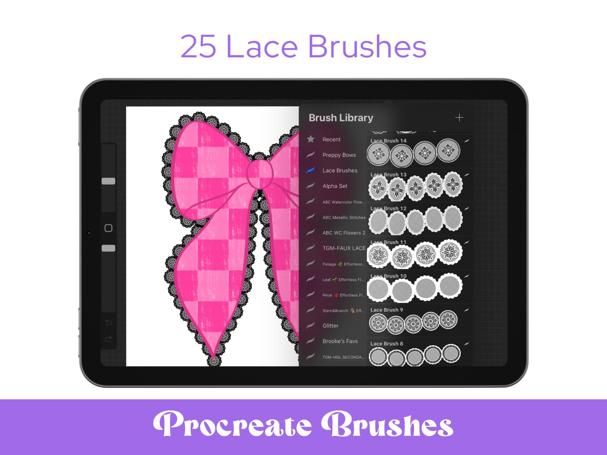 Lace Procreate Brush Set: Hand-drawn Digital Design Bundle - Etsy