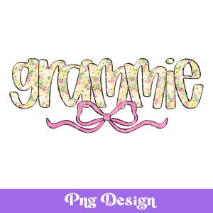 Design PNG da vovó, desenhado à mão, com letras feitas à mão, verão, primavera, aquarela floral elegante