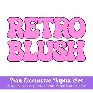Nicht exklusive Alpha-Sets, verkaufen Sie Ihre eigenen, kommerzielle Nutzung, DIY, machen Sie Ihre eigenen, Alphabet-Sublimationsbuchstaben, Hand gezeichnet, Retro-Blase