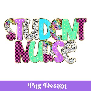 Estudante de Enfermagem Png, Médico, Desenhos de Sublimação, DTF Colorido, Brilhante, Ocupação, Estampa de Leopardo, Pontos Dálmatas, Retro, Xadrez