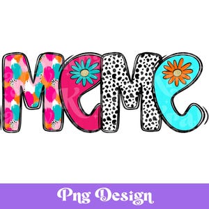 Diseño PNG de sublimación de memes preppy, letras de garabatos brillantes, camiseta del Día de la Madre, vida de mamá, DTF, transferencia de serigrafía, POD