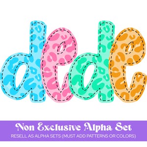 Conjuntos Alfa Não Exclusivos, Venda o Seu Próprio, Uso Comercial, Limitado, Faça Você Mesmo, Faça o Seu Próprio, Letras do Alfabeto Sublimadas, Desenhadas à Mão, Patchwork